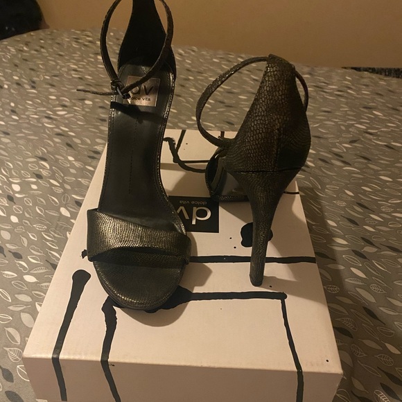 Dolce Vita Heels Strappy Dark Gold Snake Size 9 - Picture 2 of 3